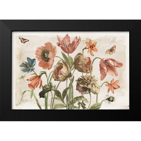 Antiquarian Blooms II Black Modern Wood Framed Art Print by Pertiet, Katie