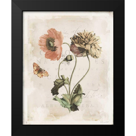 Antiquarian Blooms IV Black Modern Wood Framed Art Print by Pertiet, Katie