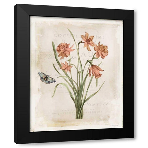 Antiquarian Blooms V Black Modern Wood Framed Art Print with Double Matting by Pertiet, Katie