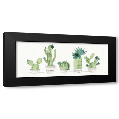 Sweet Succulents I Panel Black Modern Wood Framed Art Print with Double Matting by Studio, Pela
