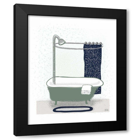 Bold Bath I BG Black Modern Wood Framed Art Print with Double Matting by Averinos, Melissa