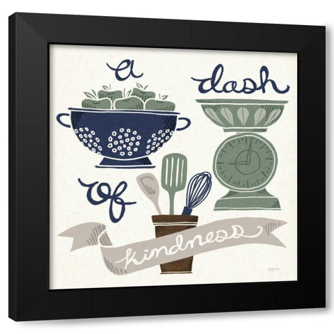 A Dash of Kindness Winter Black Modern Wood Framed Art Print with Double Matting by Urban, Mary