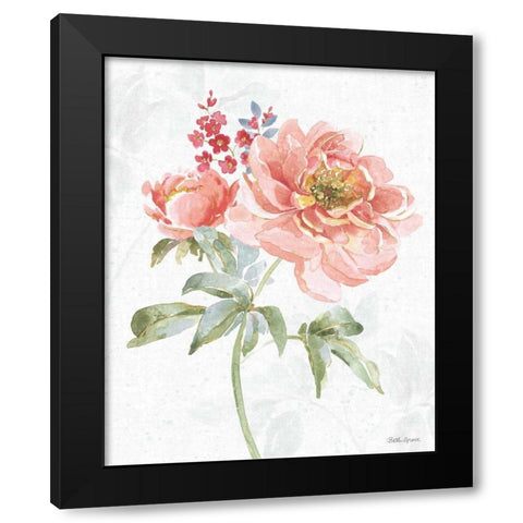 Floral Focus VI Black Modern Wood Framed Art Print with Double Matting by Grove, Beth