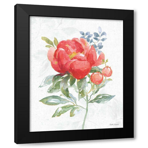 Floral Focus VII Black Modern Wood Framed Art Print with Double Matting by Grove, Beth