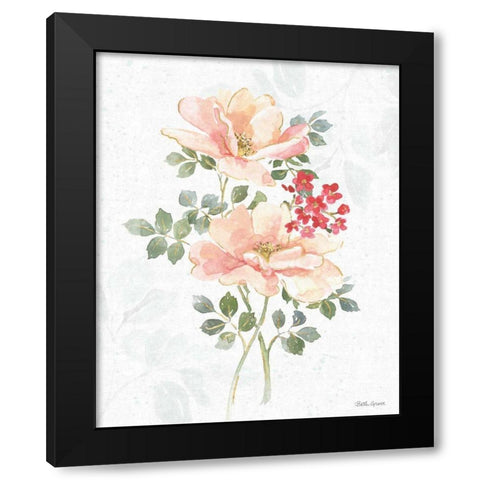 Floral Focus VIII Black Modern Wood Framed Art Print with Double Matting by Grove, Beth