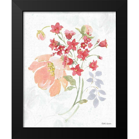 Floral Focus IX Black Modern Wood Framed Art Print by Grove, Beth