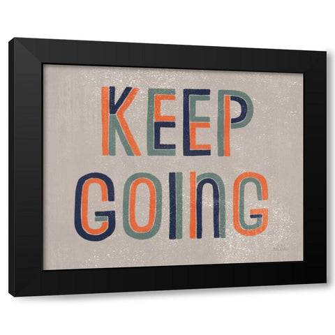 Retro Words II Gray Crop Black Modern Wood Framed Art Print with Double Matting by Marshall, Laura