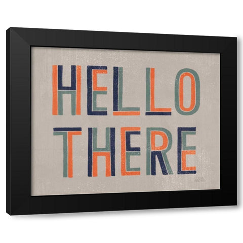 Retro Words III Gray Crop Black Modern Wood Framed Art Print by Marshall, Laura
