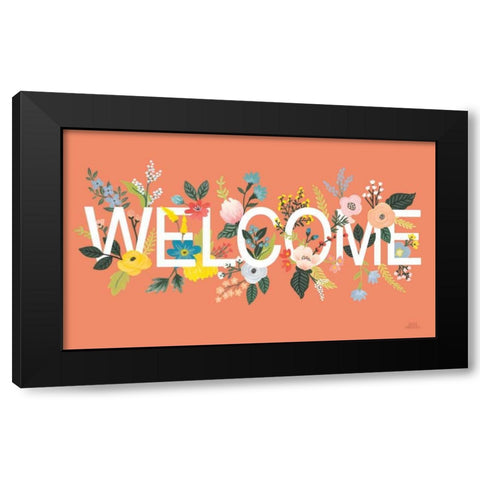 Wild Garden I Welcome Black Modern Wood Framed Art Print with Double Matting by Marshall, Laura
