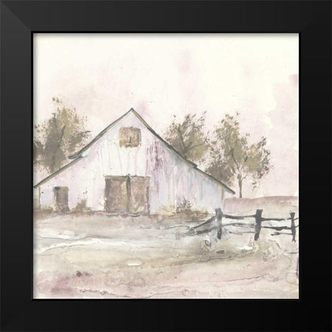 White Barn II Black Modern Wood Framed Art Print by Paschke, Chris