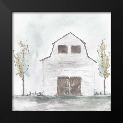 White Barn IV Black Modern Wood Framed Art Print by Paschke, Chris