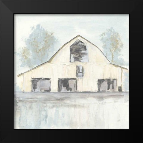White Barn V Black Modern Wood Framed Art Print by Paschke, Chris