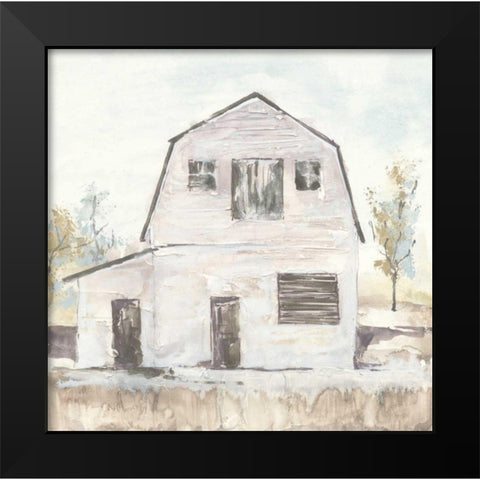 White Barn VI Black Modern Wood Framed Art Print by Paschke, Chris