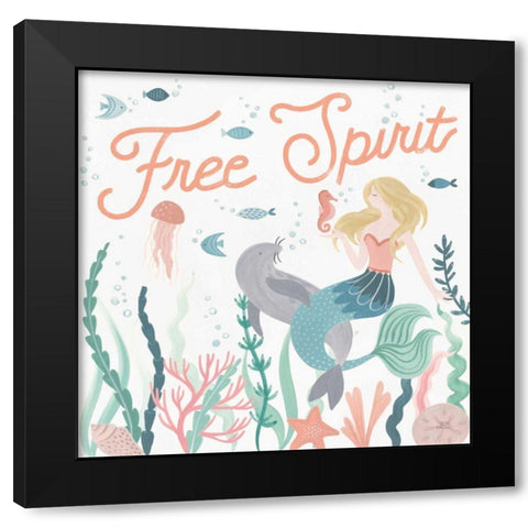 Under the Sea II Black Modern Wood Framed Art Print with Double Matting by Marshall, Laura