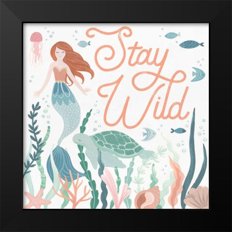 Under the Sea III Black Modern Wood Framed Art Print by Marshall, Laura