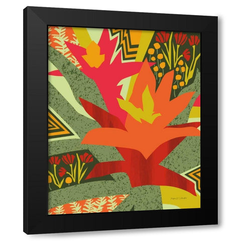 Bromeliad Black Modern Wood Framed Art Print by Gallagher, Megan