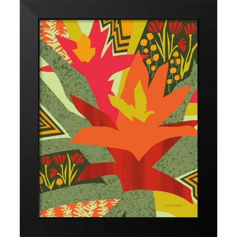 Bromeliad Black Modern Wood Framed Art Print by Gallagher, Megan