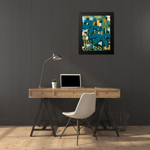 Color Your Life Black Modern Wood Framed Art Print by Gallagher, Megan