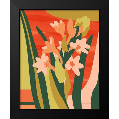 Intermingle Black Modern Wood Framed Art Print by Gallagher, Megan