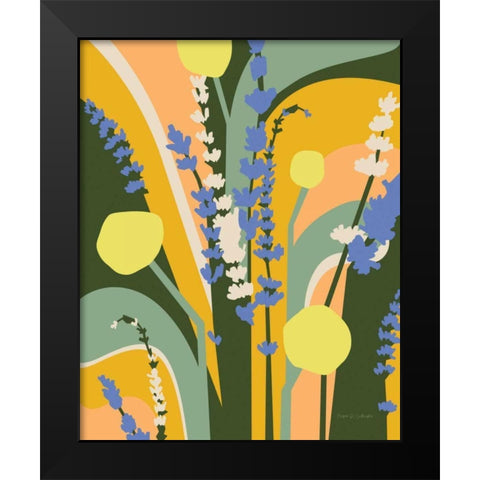Lavender and Craspedia Black Modern Wood Framed Art Print by Gallagher, Megan