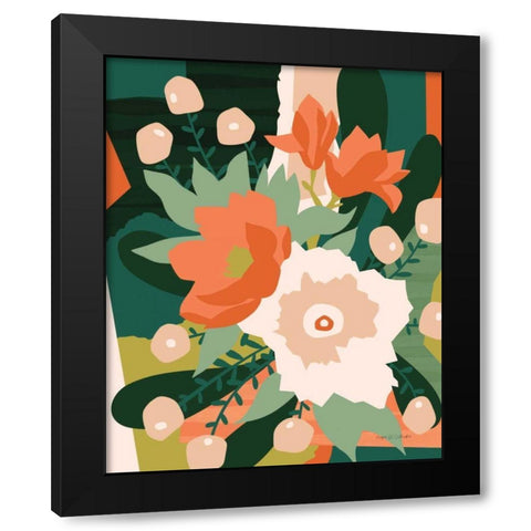 Stained Glass Black Modern Wood Framed Art Print by Gallagher, Megan