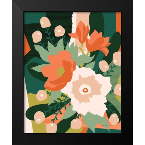 Stained Glass Black Modern Wood Framed Art Print by Gallagher, Megan