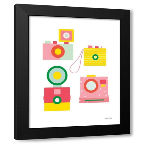 Camera Shy II Black Modern Wood Framed Art Print with Double Matting by Kelle, Ann