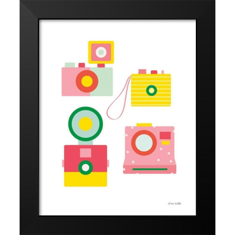 Camera Shy II Black Modern Wood Framed Art Print by Kelle, Ann