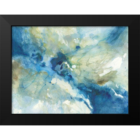 Slipstream Black Modern Wood Framed Art Print by Nai, Danhui