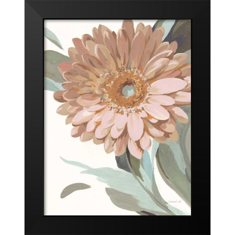 Jewel of the Garden II Pastel Black Modern Wood Framed Art Print by Nai, Danhui