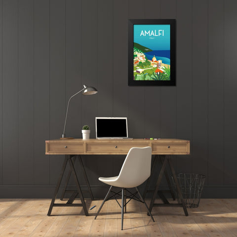 Amalfi Black Modern Wood Framed Art Print by Escalante, Omar