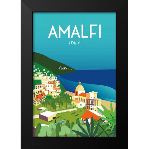 Amalfi Black Modern Wood Framed Art Print by Escalante, Omar