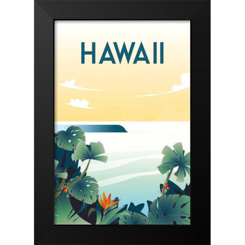 Hawaii Black Modern Wood Framed Art Print by Escalante, Omar