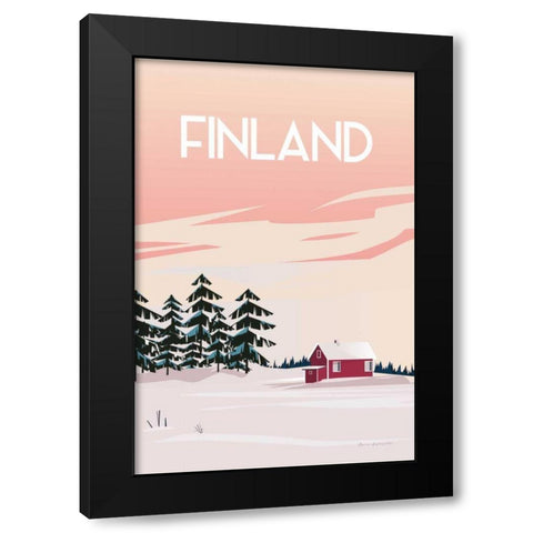 Finland II Black Modern Wood Framed Art Print with Double Matting by Escalante, Omar