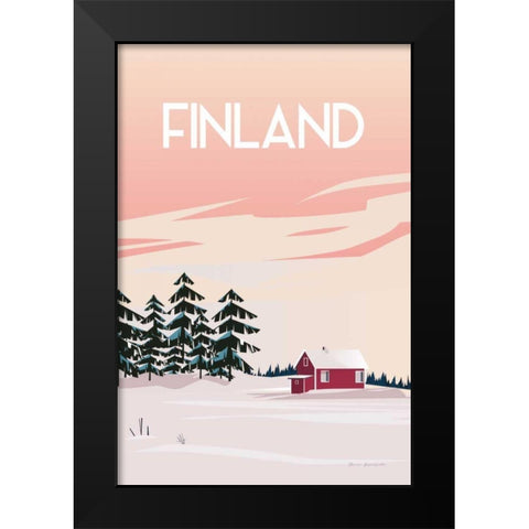 Finland II Black Modern Wood Framed Art Print by Escalante, Omar