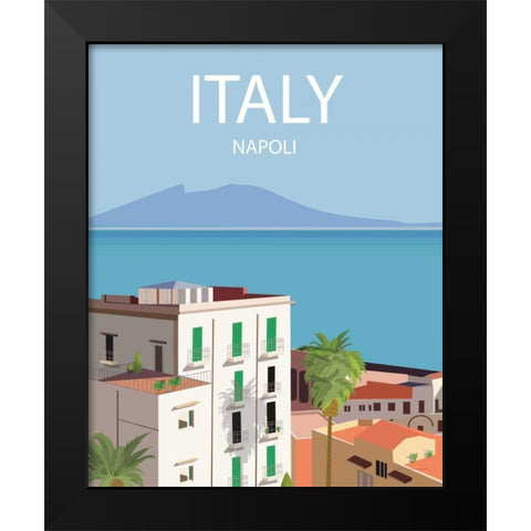 Napoli Black Modern Wood Framed Art Print by Escalante, Omar