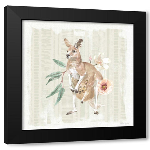 Aussie Love V Black Modern Wood Framed Art Print with Double Matting by Grove, Beth