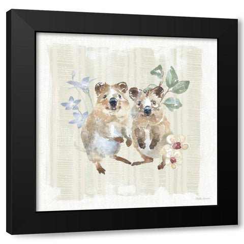 Aussie Love VI Black Modern Wood Framed Art Print with Double Matting by Grove, Beth