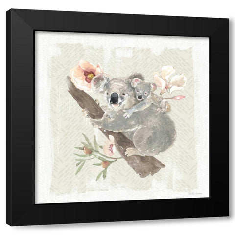 Aussie Love VII Black Modern Wood Framed Art Print with Double Matting by Grove, Beth