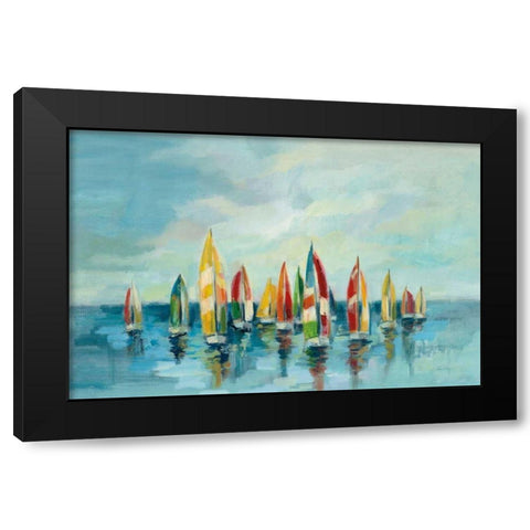 Regatta Black Modern Wood Framed Art Print with Double Matting by Vassileva, Silvia