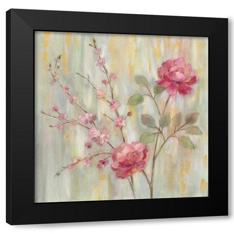 Contemporary Chinoiserie Black Modern Wood Framed Art Print with Double Matting by Vassileva, Silvia