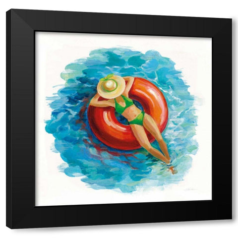 Sunbather I Black Modern Wood Framed Art Print with Double Matting by Vassileva, Silvia