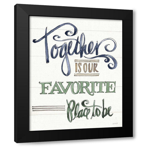 Country Love VI Black Modern Wood Framed Art Print with Double Matting by Tavoletti, Anne