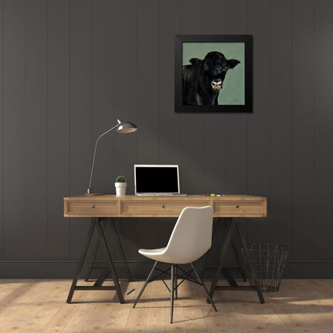 Farm Team I Sage Black Modern Wood Framed Art Print by Ducklow, Patsy