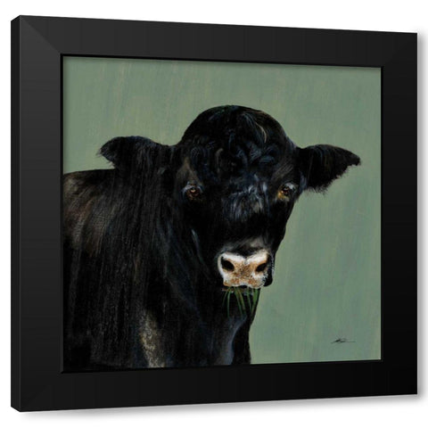 Farm Team I Sage Black Modern Wood Framed Art Print with Double Matting by Ducklow, Patsy