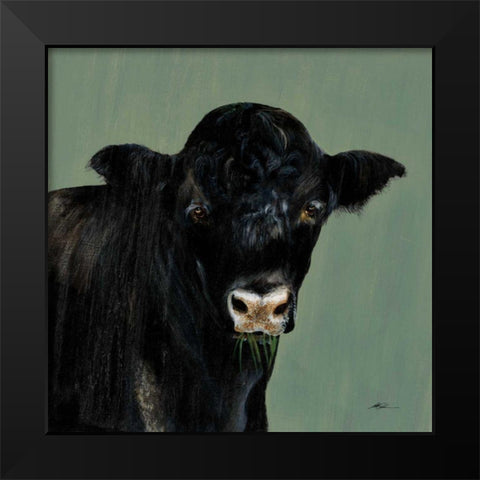 Farm Team I Sage Black Modern Wood Framed Art Print by Ducklow, Patsy