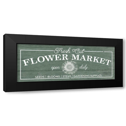 Flower Market I Sage Black Modern Wood Framed Art Print with Double Matting by Wild Apple Portfolio