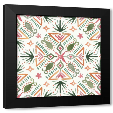 Sweet Southwest Pattern III Black Modern Wood Framed Art Print with Double Matting by June, Dina