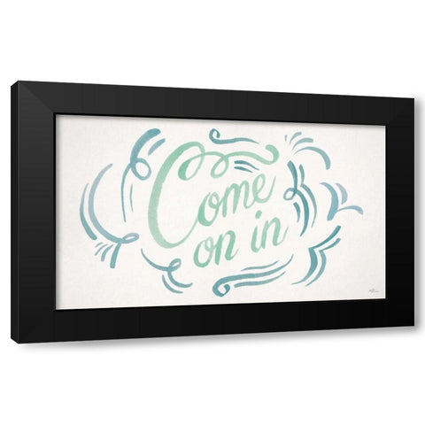 Come On In II Black Modern Wood Framed Art Print with Double Matting by Penner, Janelle