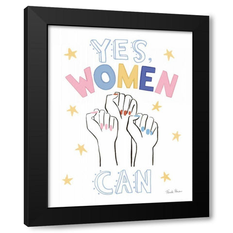 Empowerment I Black Modern Wood Framed Art Print by Zaman, Farida